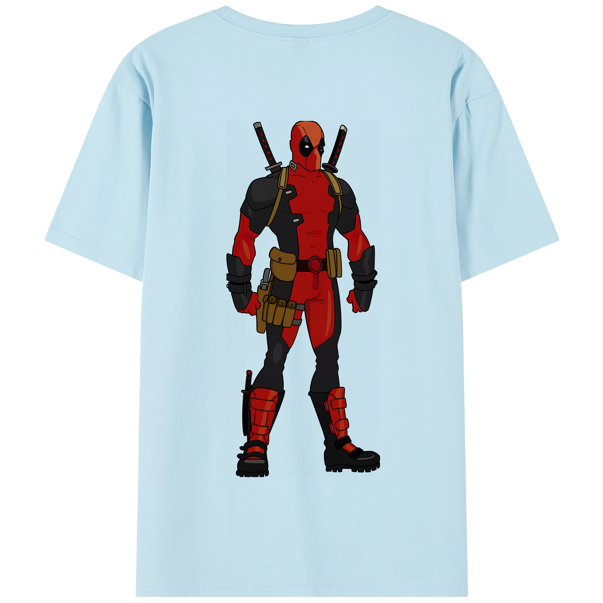 （画像用） Deadpool デッドプール 綿100％半袖Tシャツ（背面プリント）